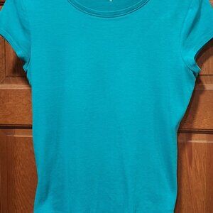 Ann Taylor short sleeve turquois t-shirt